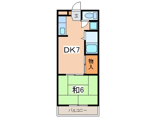 ヴィラニシヤマの物件間取画像